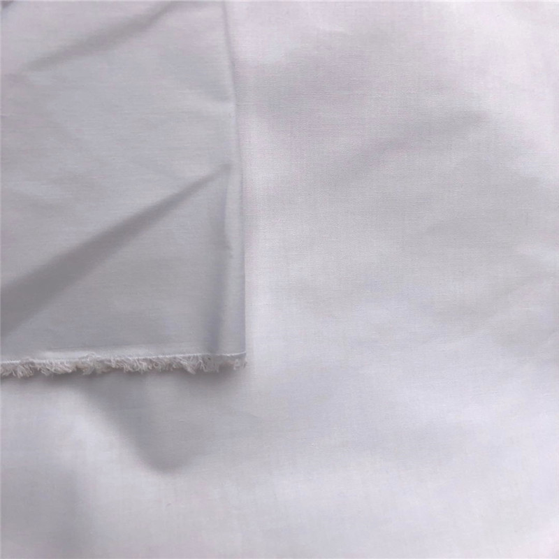 Hotel bed sheet fabric TC50/50 40*40 100*80 180T white plain fabric