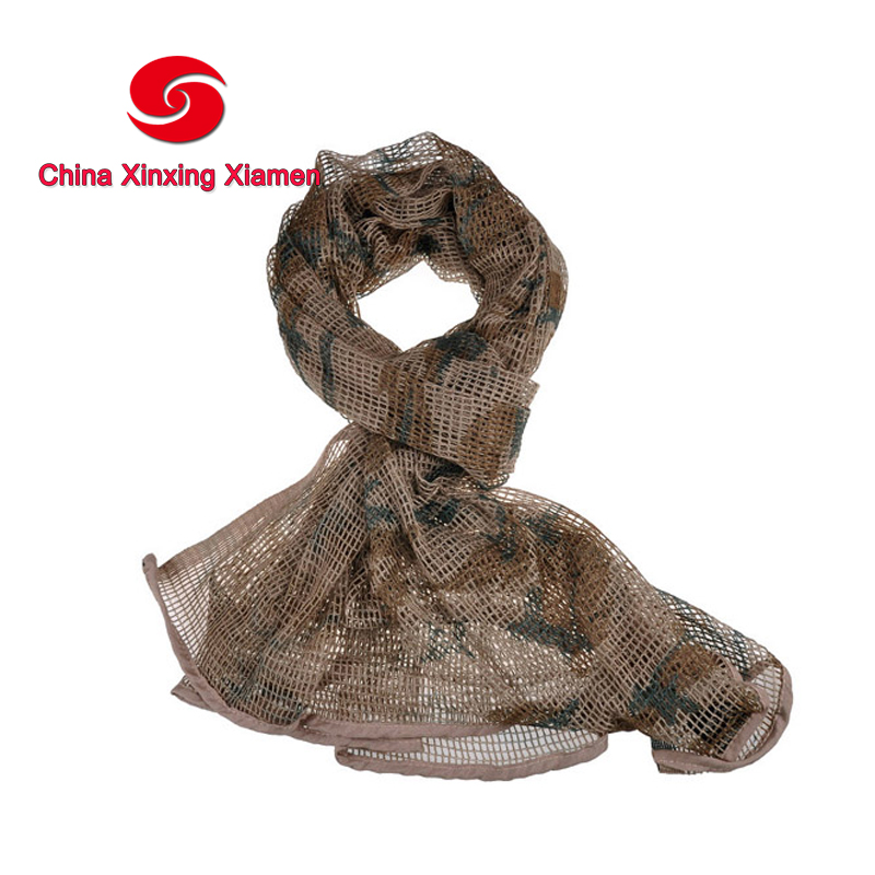 Fashion 100% polyester or cotton meshing camouflage military army scarf