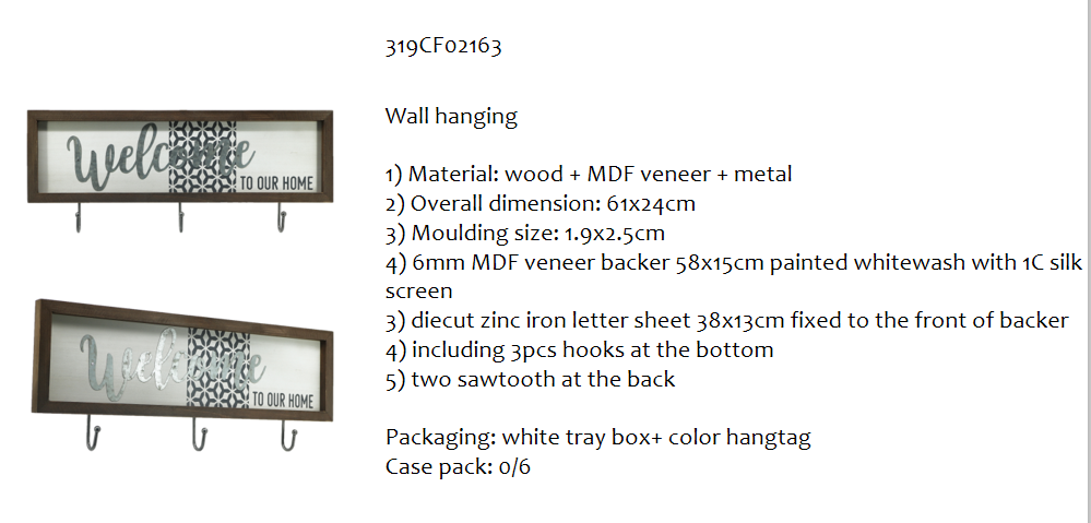 MDF art frame with hooks