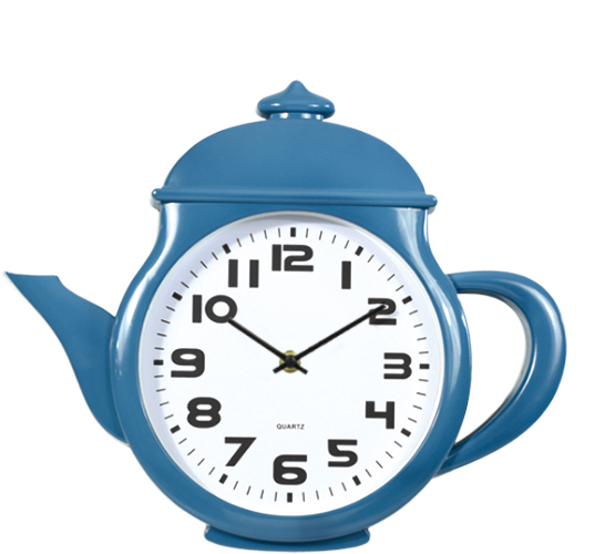 Wall clock; quartz clock; best sale; Kitchen clock; teapot; teacup; Arabic number; gift; creative clock