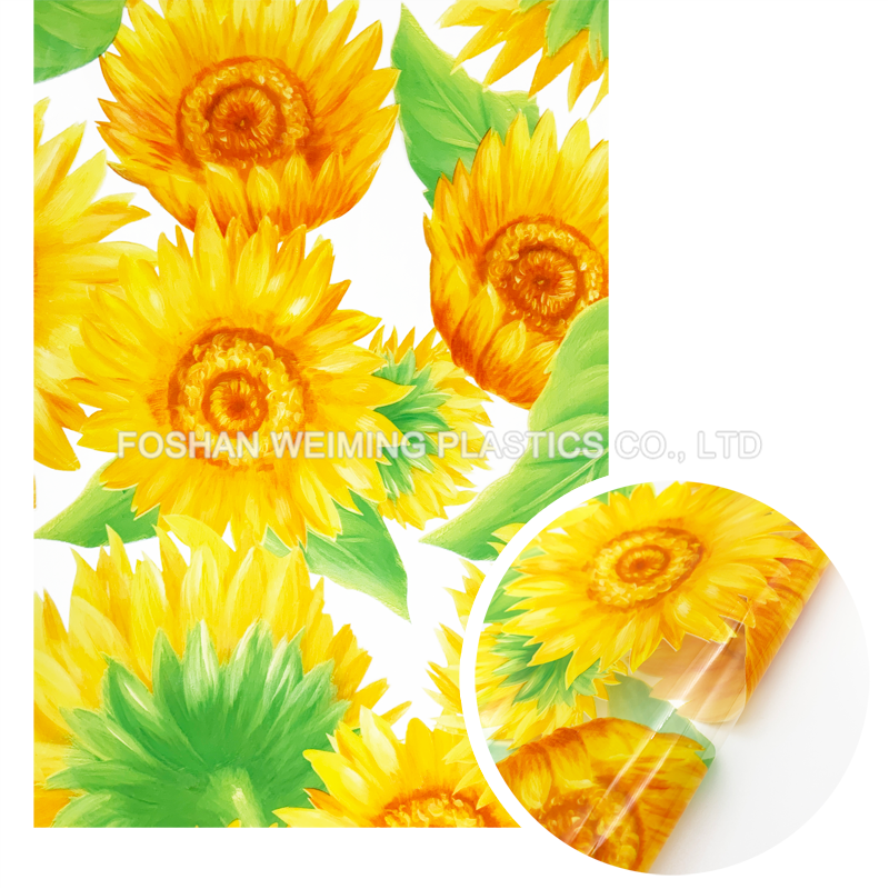 PVC Clear Table Cloth With Printed Pattern