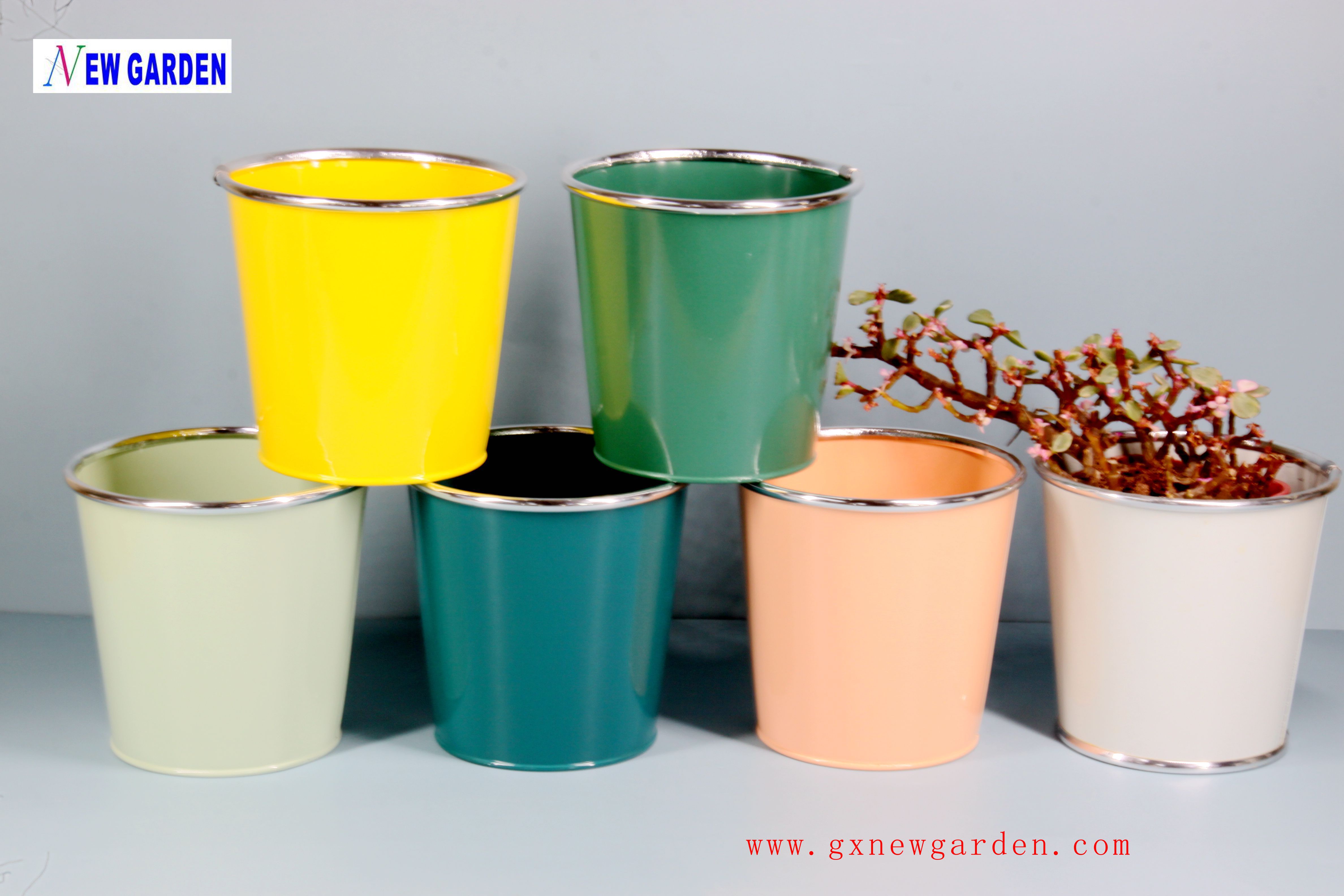 zinc flower pot