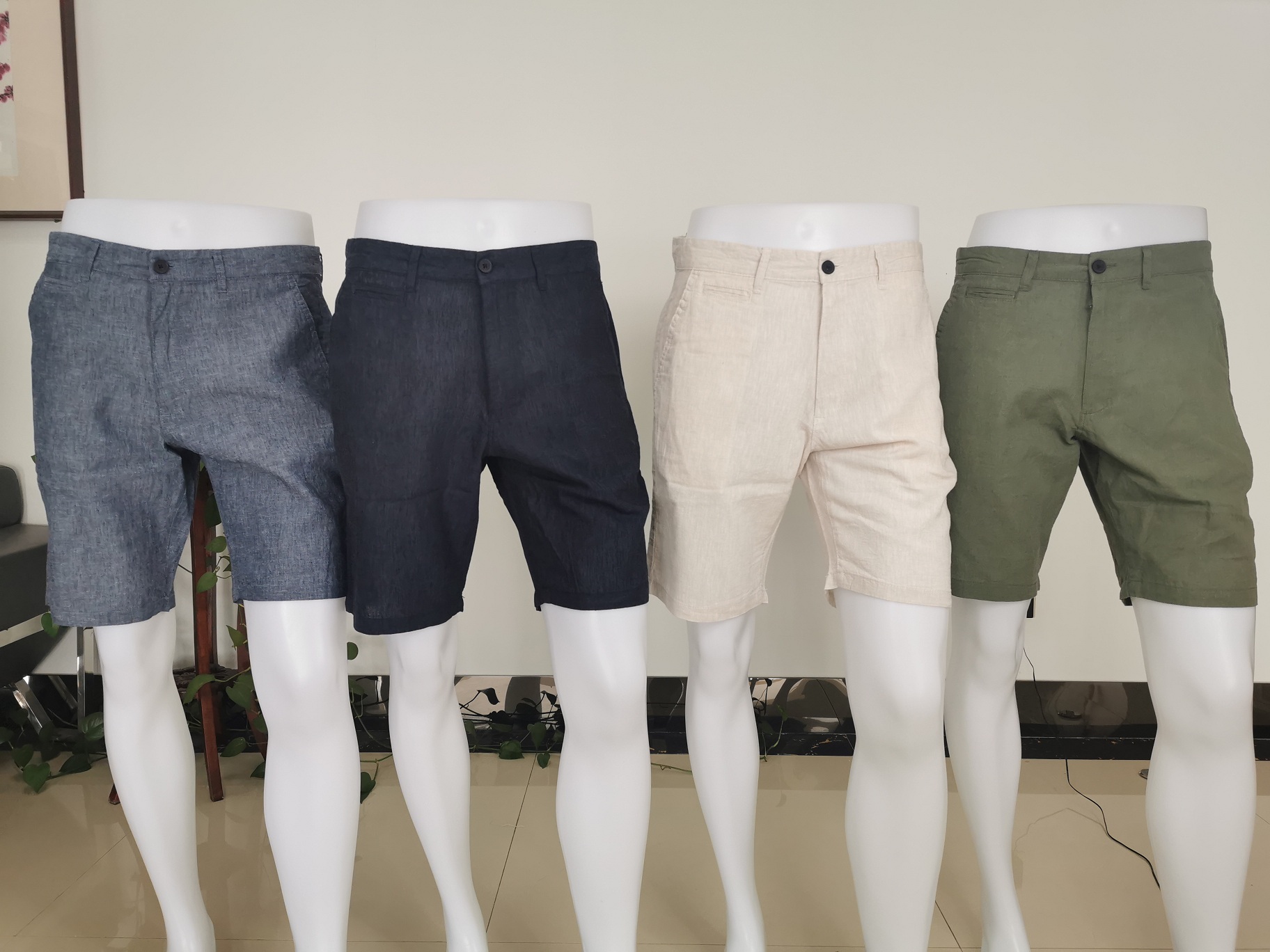 Line Cotton Men's Shorts