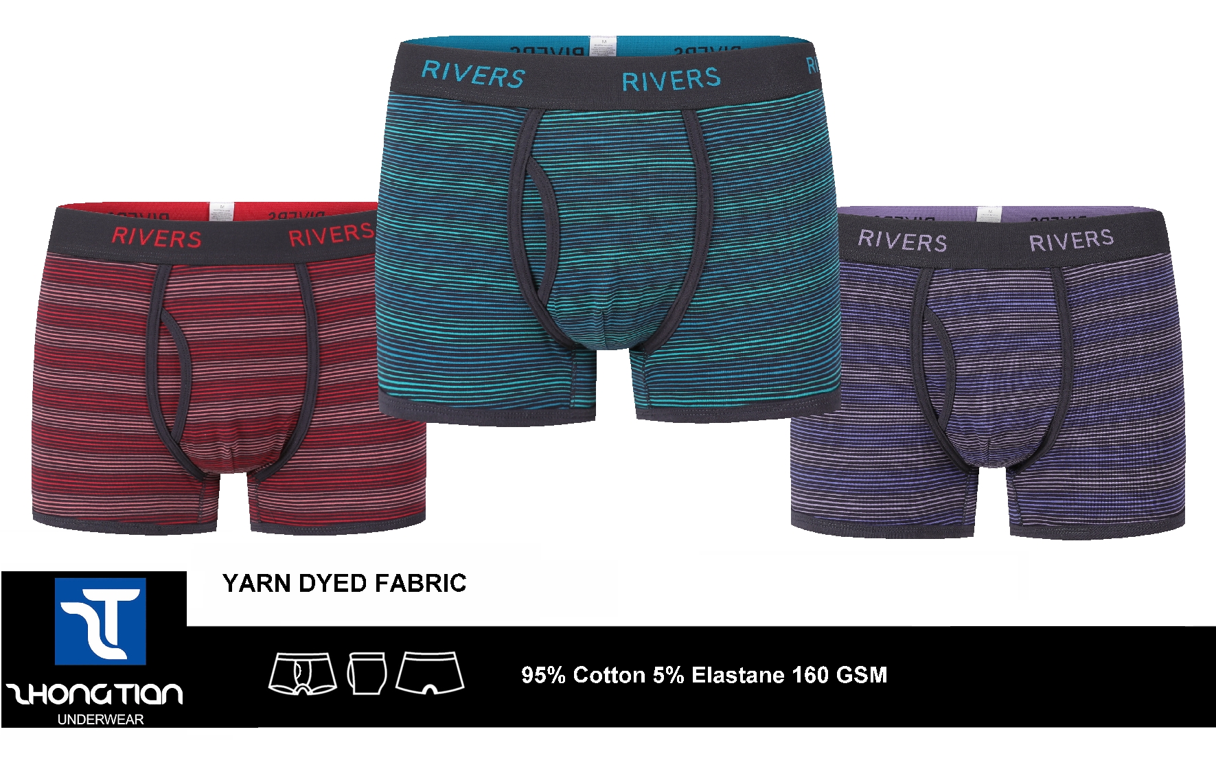 Yarn dyed trunk，cotton stretch,