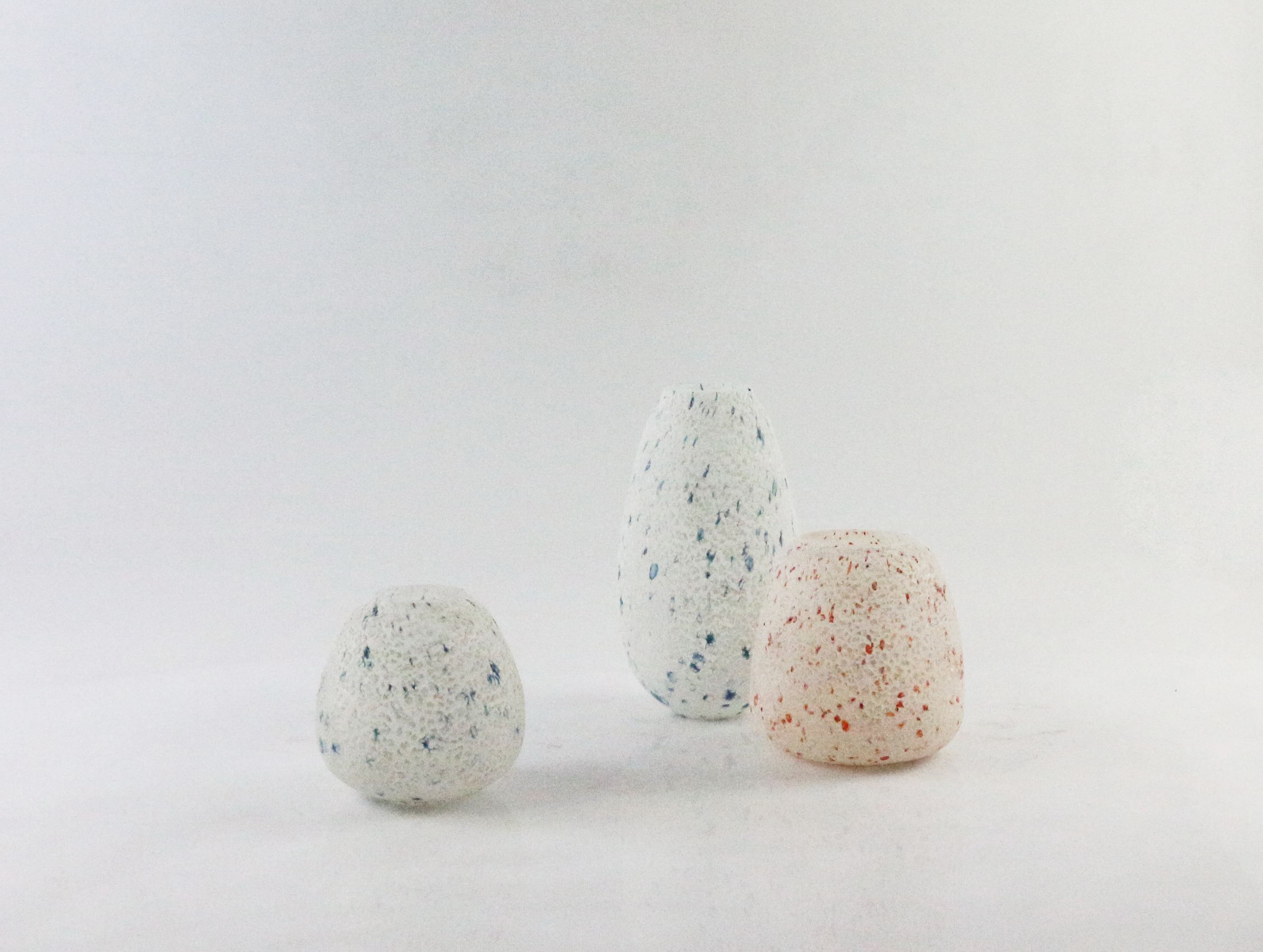 Handmade colored glass vase