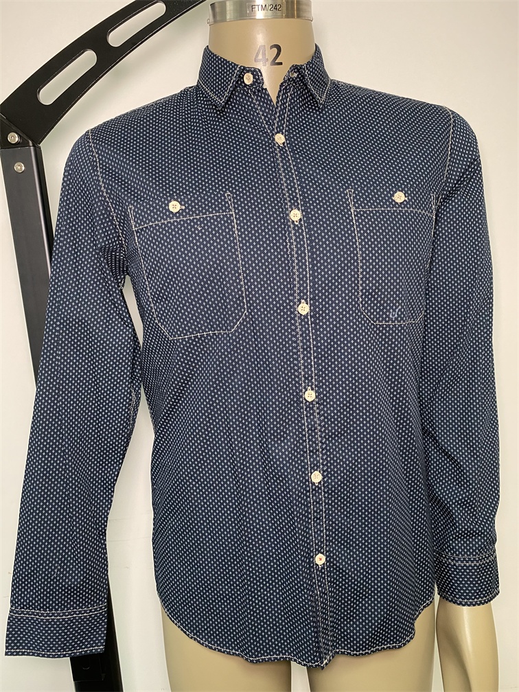 100%cotton men's print shirt