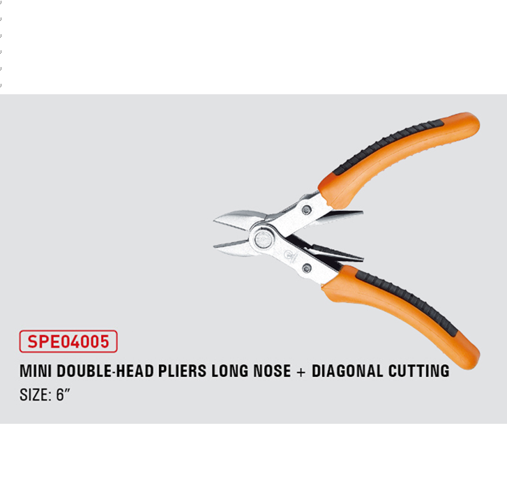 mini double head pliers long nose + diagonal cutting