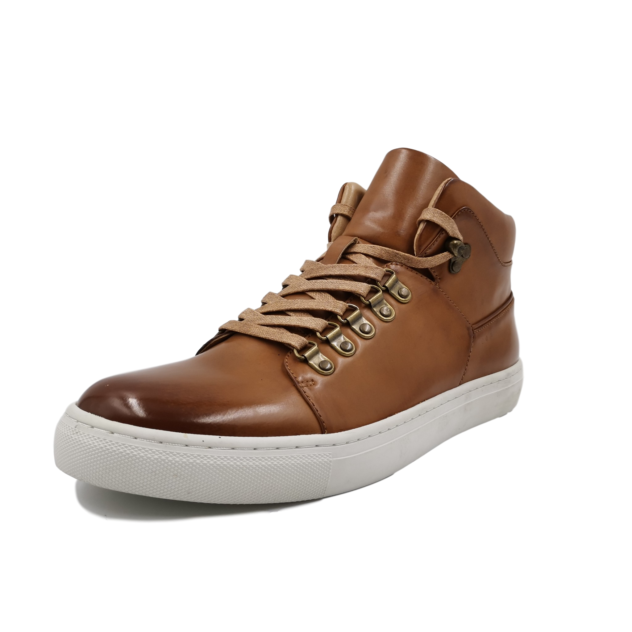 Hot leather mens ankle lace up boot