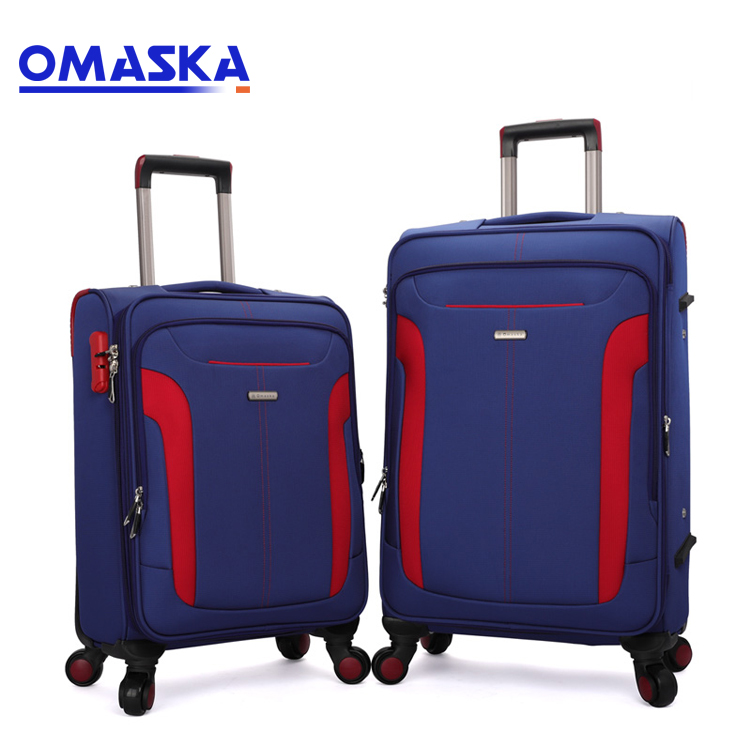 OMASKA brand waterproof nylon match color code lock custom suitcase spinner wheels carry on luggage travel suitcase