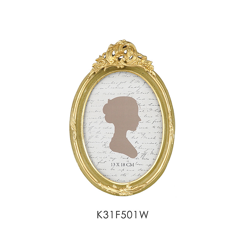 Classical Gild Leaf Ornate Poly Resin Photo Frame