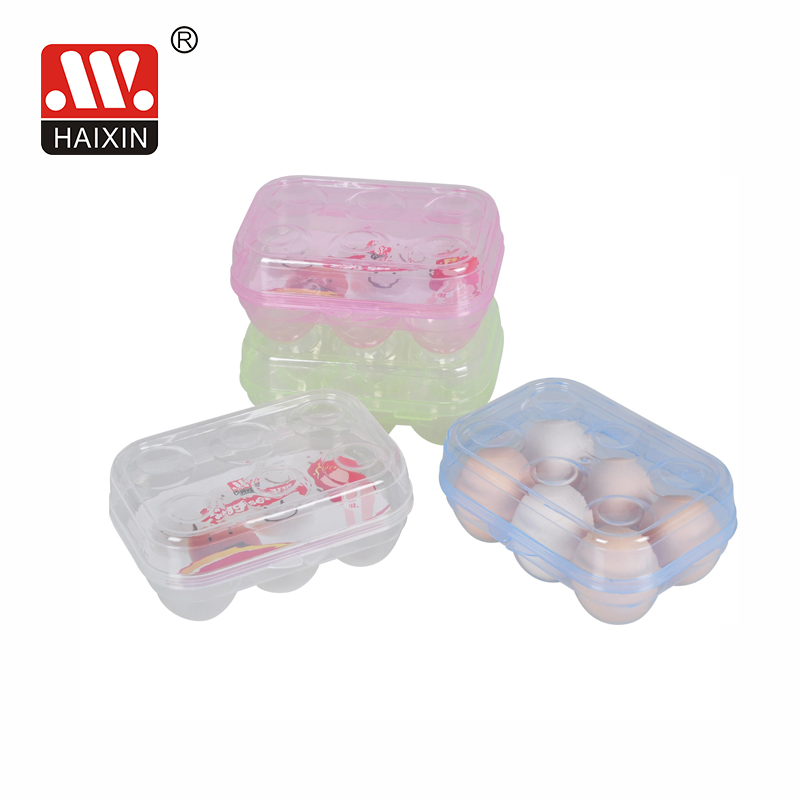 Egg holder with 6 trays new PP plastic material egg container household easy handle storage box