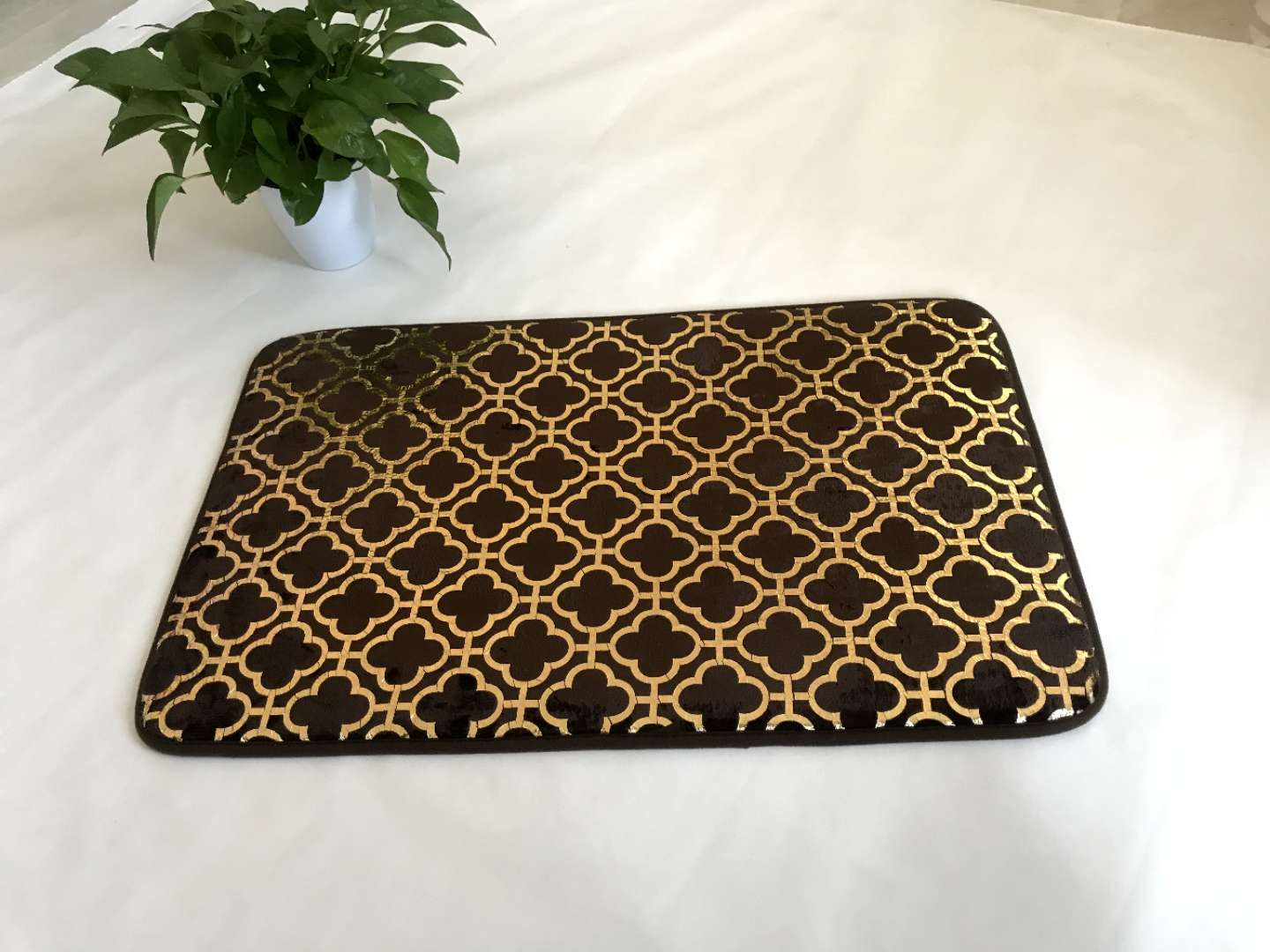 foil gold bathroom mat/ door mat