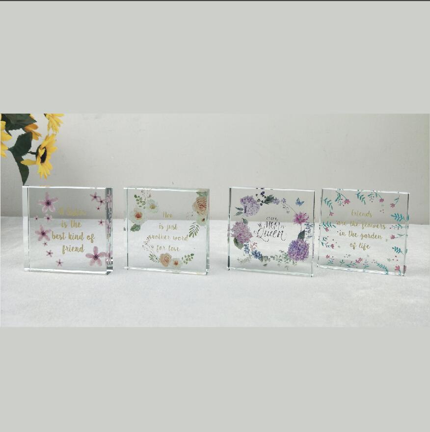 Glass Message Block