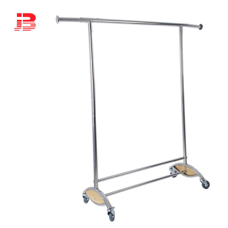Single bar clothes display rack
