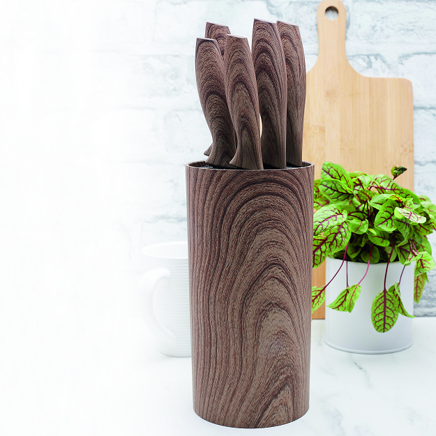 YJ1901 6pcs PP handle painting kitchen knife set