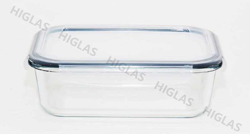 1.5l/1.0l/0.65l/0.3l Rect. Borosilicate Glass Food Container With Matt Pp Lid