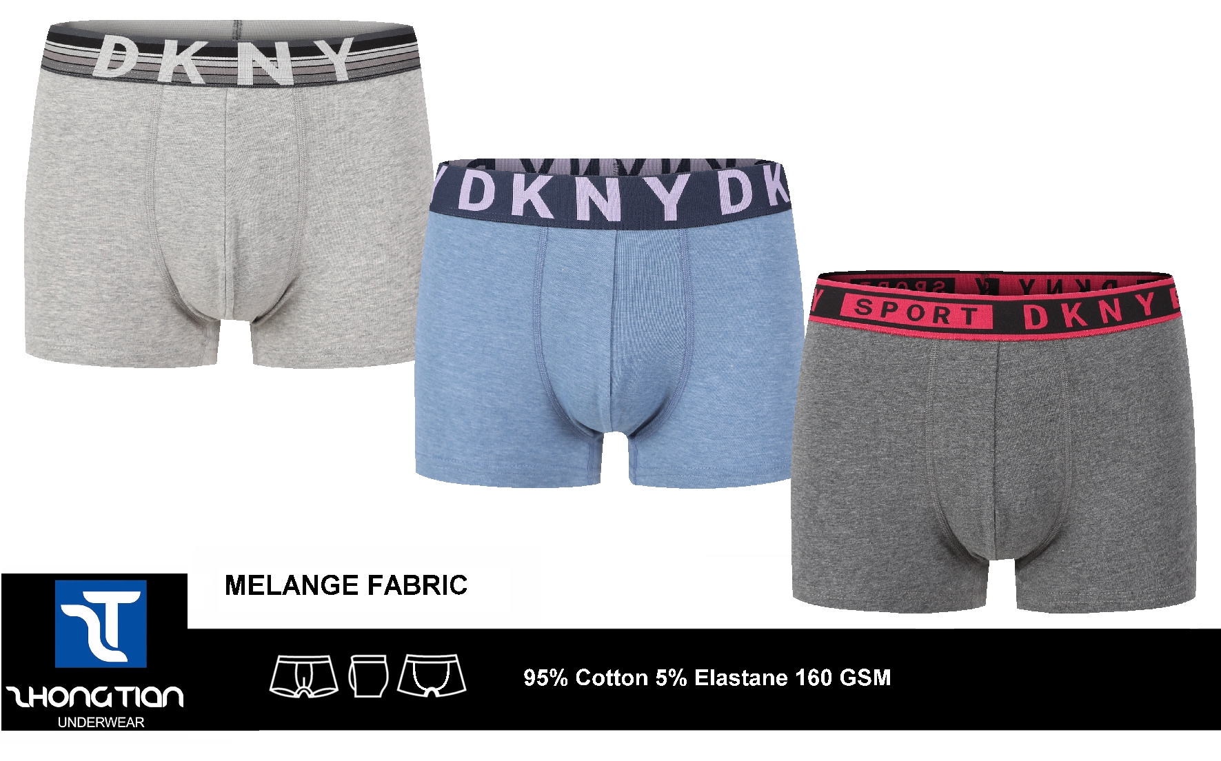 boxer,trunk, cotton stretch, melange,fabric
