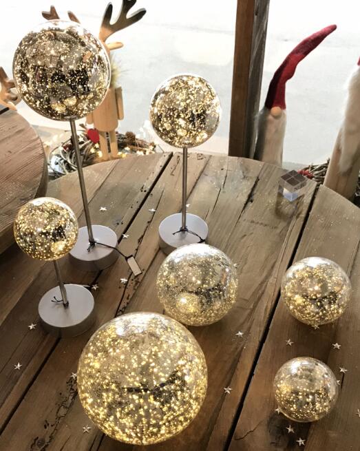 LED Silver Color Crackle Ball