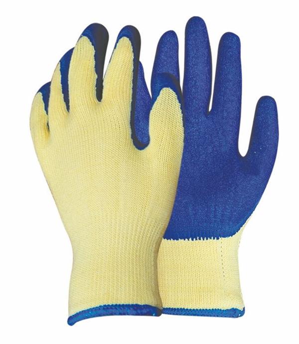 5 Yarns Cotton Liner Crinkle Latex Coated Gloves