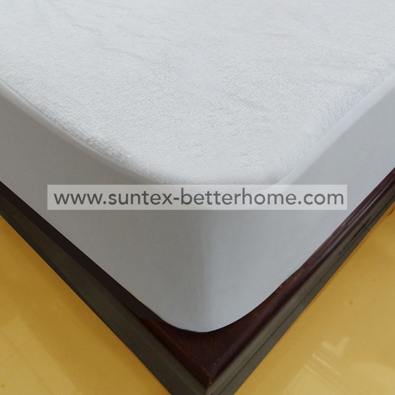 Wholesale 100% Poyester Terry Fabric Waterproof Fitted Sheet