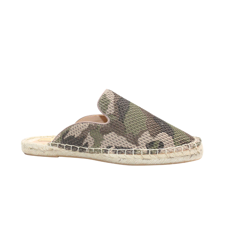 2020 Fashion leopard/camouflage print Upper Women Sandal Flats espadrille