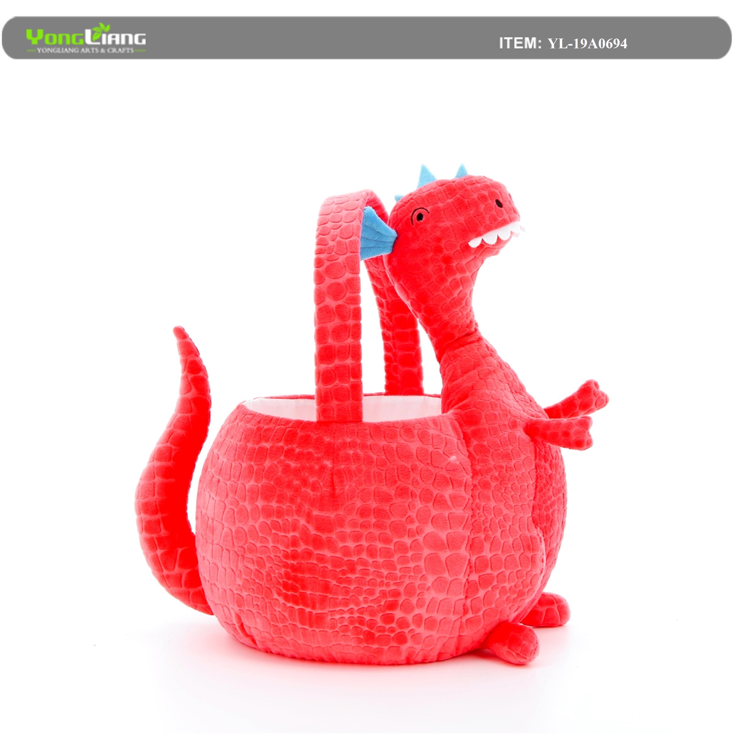 City Streets Dinosaur Medium Plush Kids Easter Egg Basket