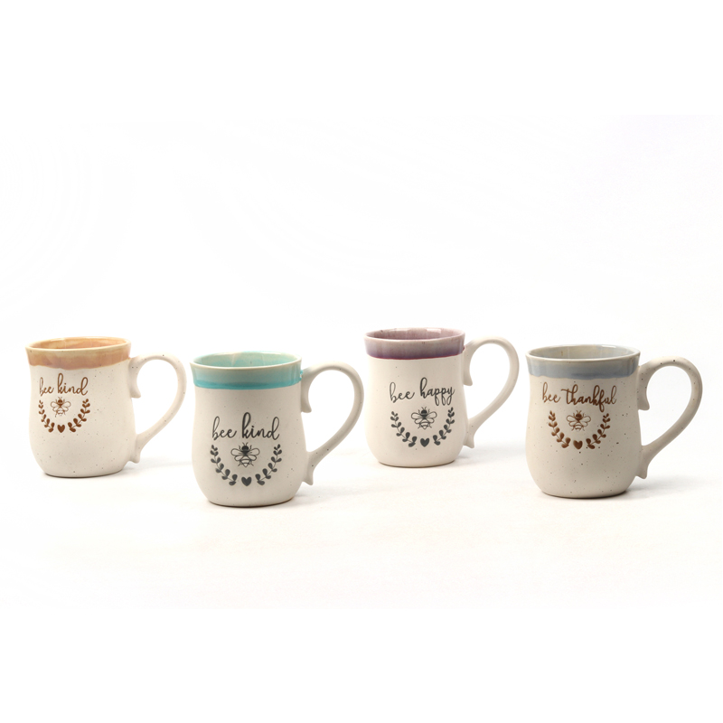 Stock stoneware color glaze mug