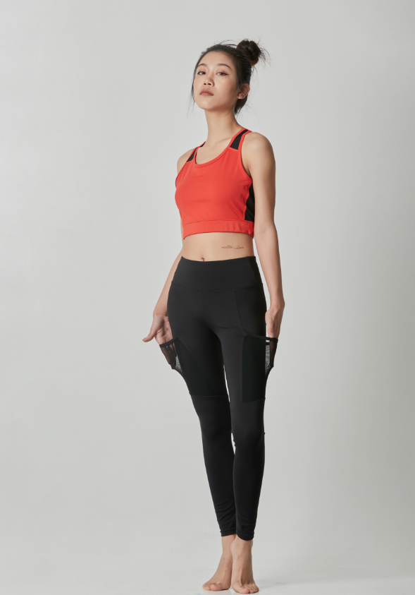 2020 Outdoor Sportswear Fitness Gym Clothing Women's High Waist Yoga Pants Leggings with two side pockets