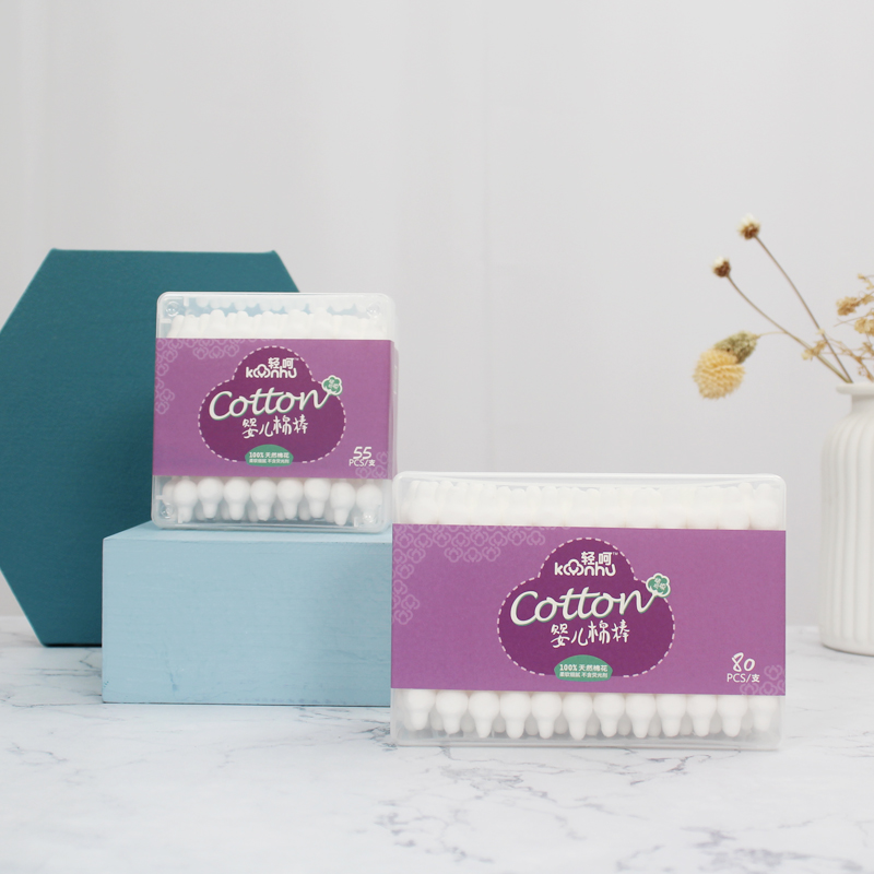 #1 A Baby safty cotton buds in rectangle PP box