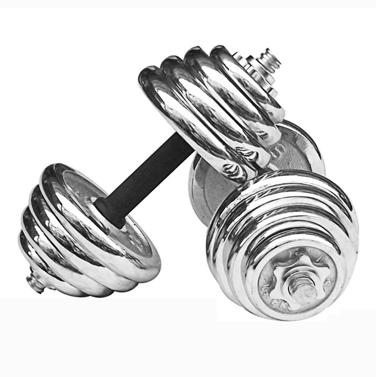 Chromed Dumbbell Chrom polished Dumbbell set adjustable Dumbbell