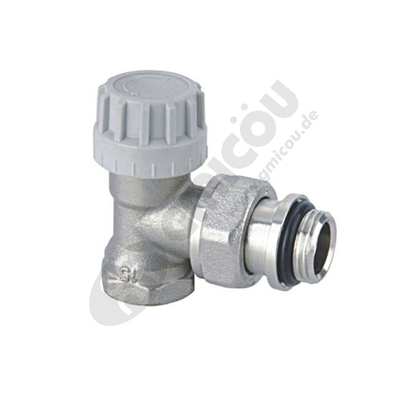 Angle automatic thermostatic valve with female thread