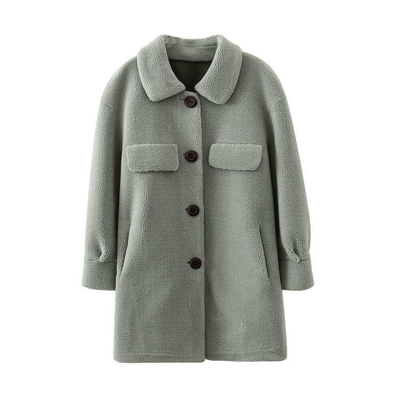 Women's faux fur sherpa jacket