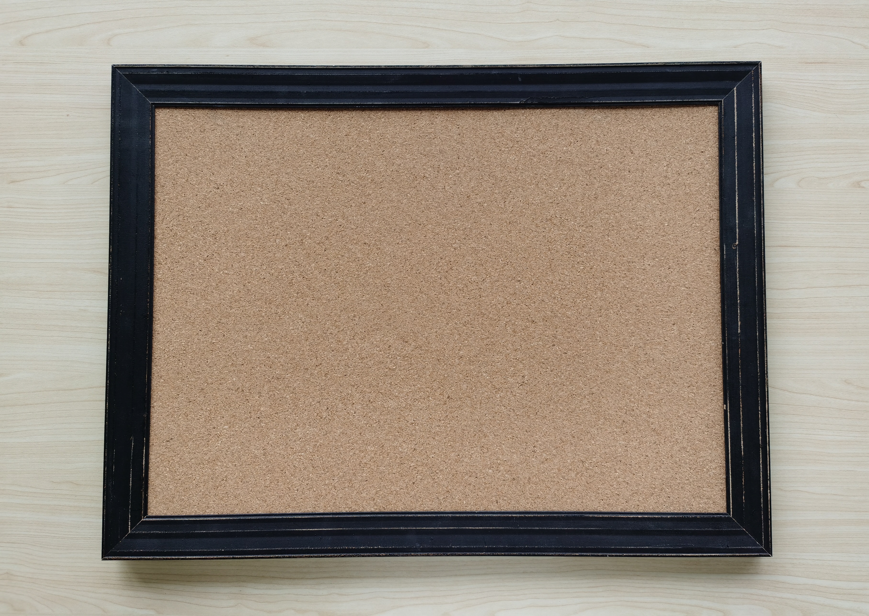 Wooden frame cork board