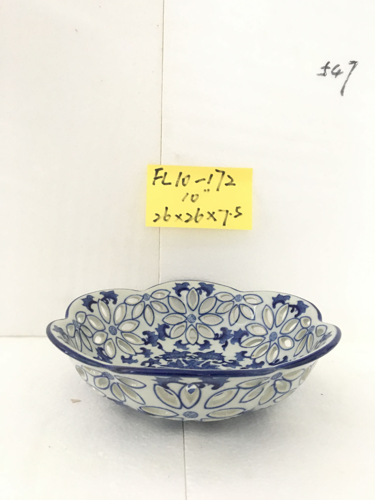 10" 12" ceramic fruit bowl