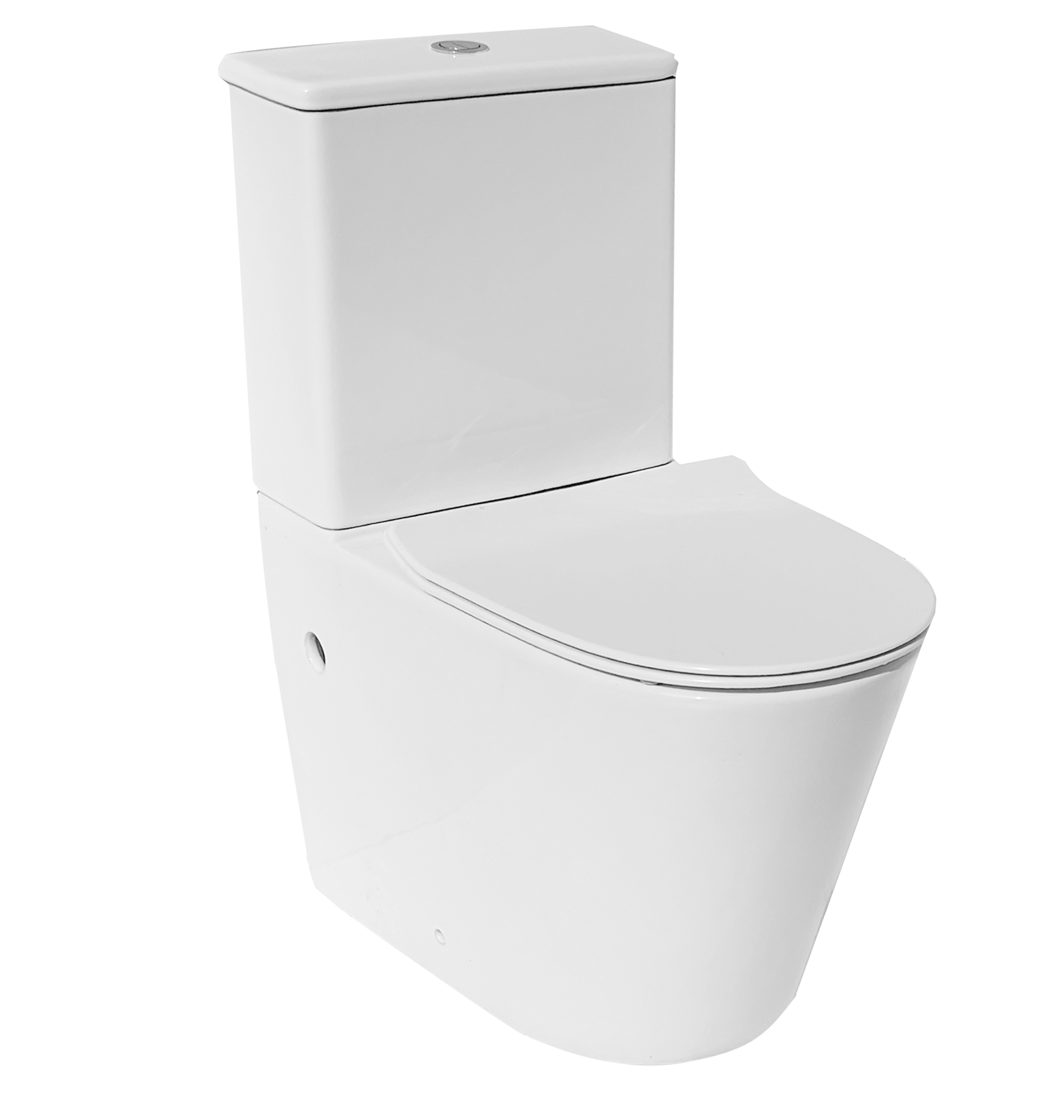 Rimless two piece toilet