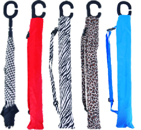 585mm FRP reverse frame stick umbrella