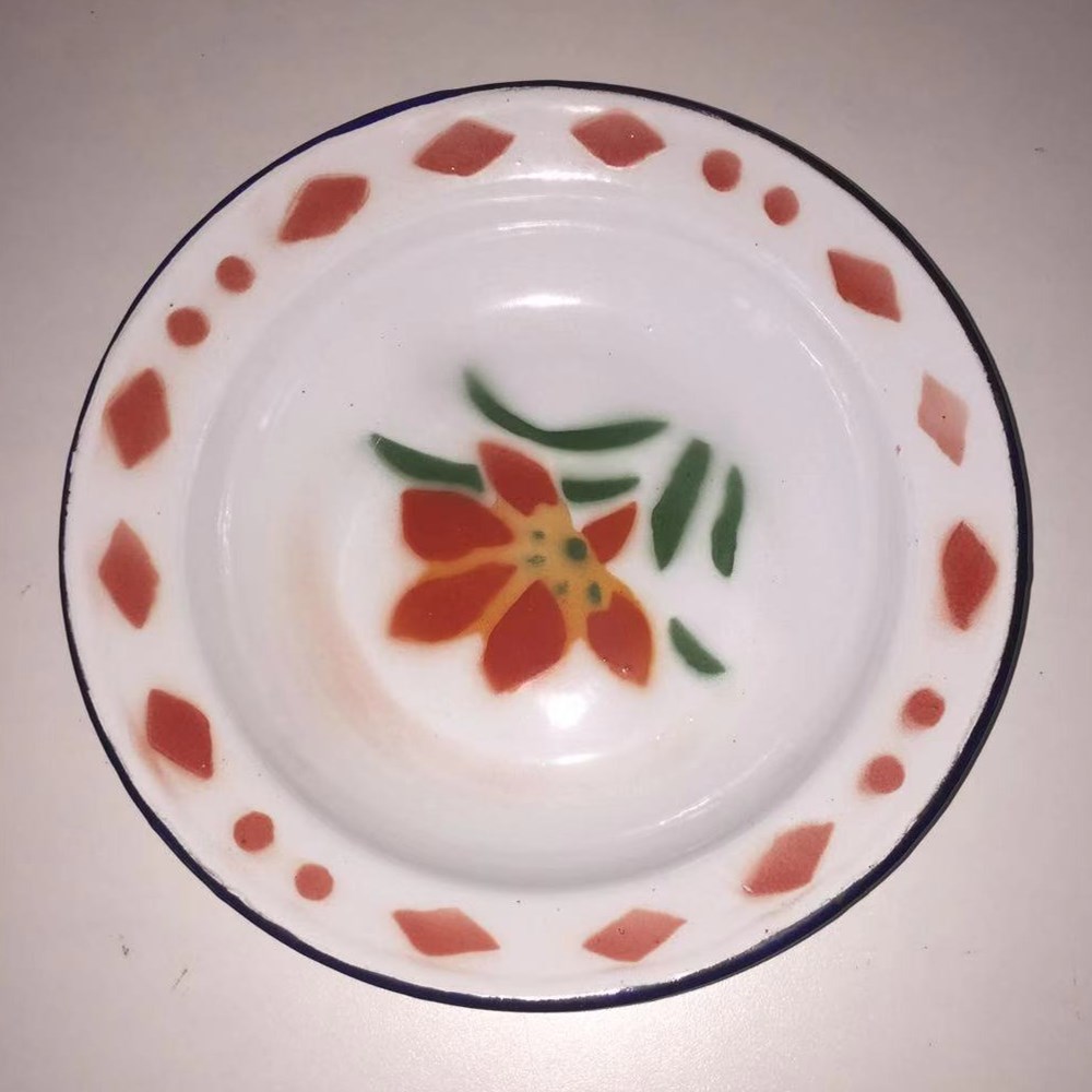 enamel soup plate