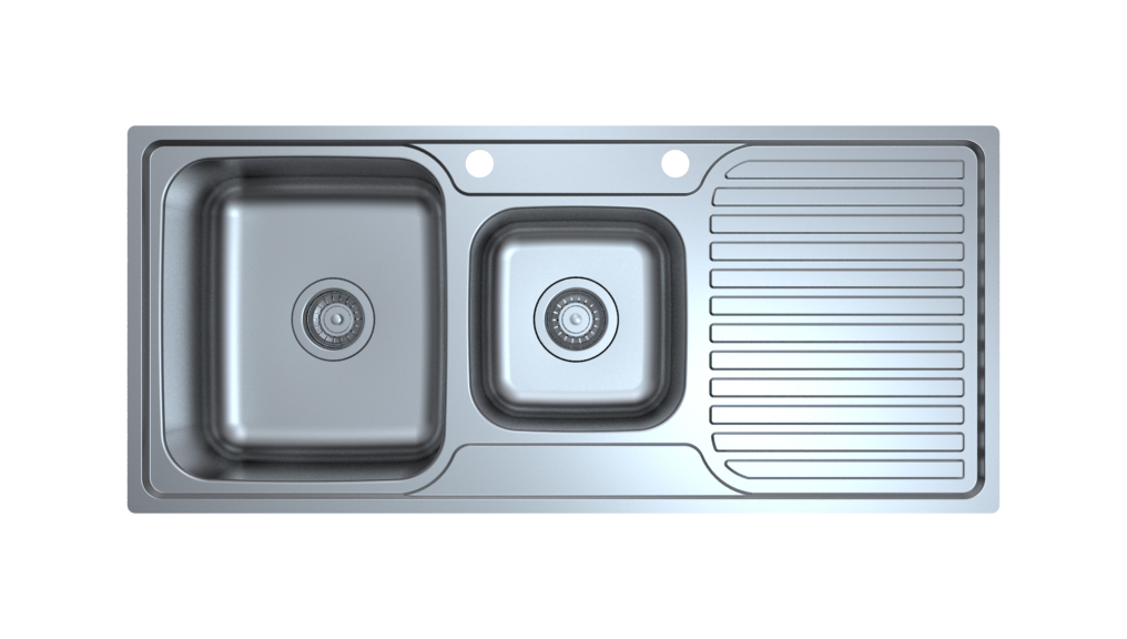 Stainless Steel Drop-in 1.5 Bowl Sink With Drainboard, R60