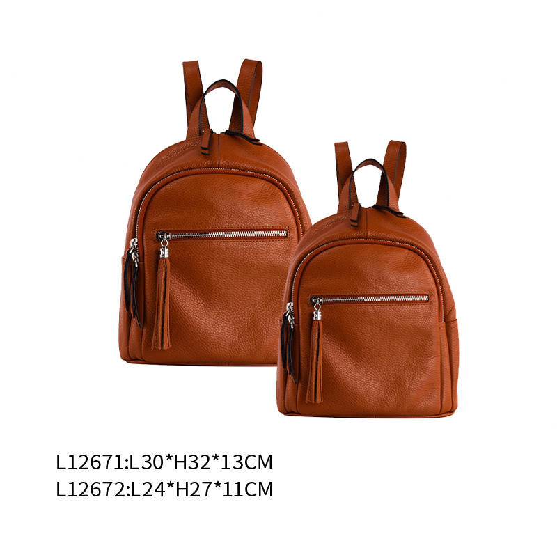 Genuine leather backpack
