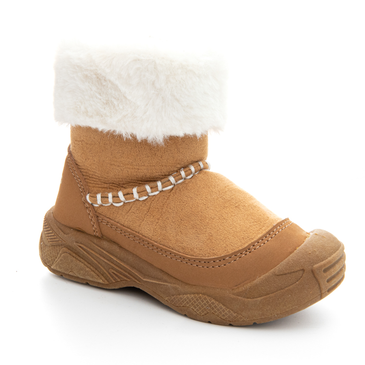 Wholesale Fashion Slip On High Tops Children Ankle Snow Shoes Warm Fur Winter Girls Kids Boots