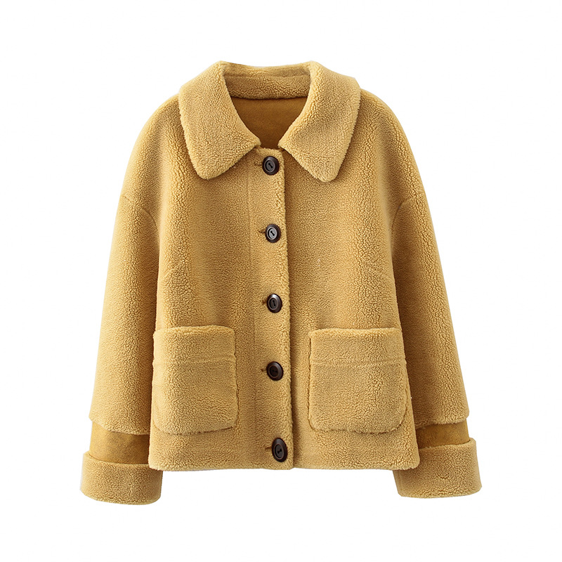 Women's faux fur sherpa jacket