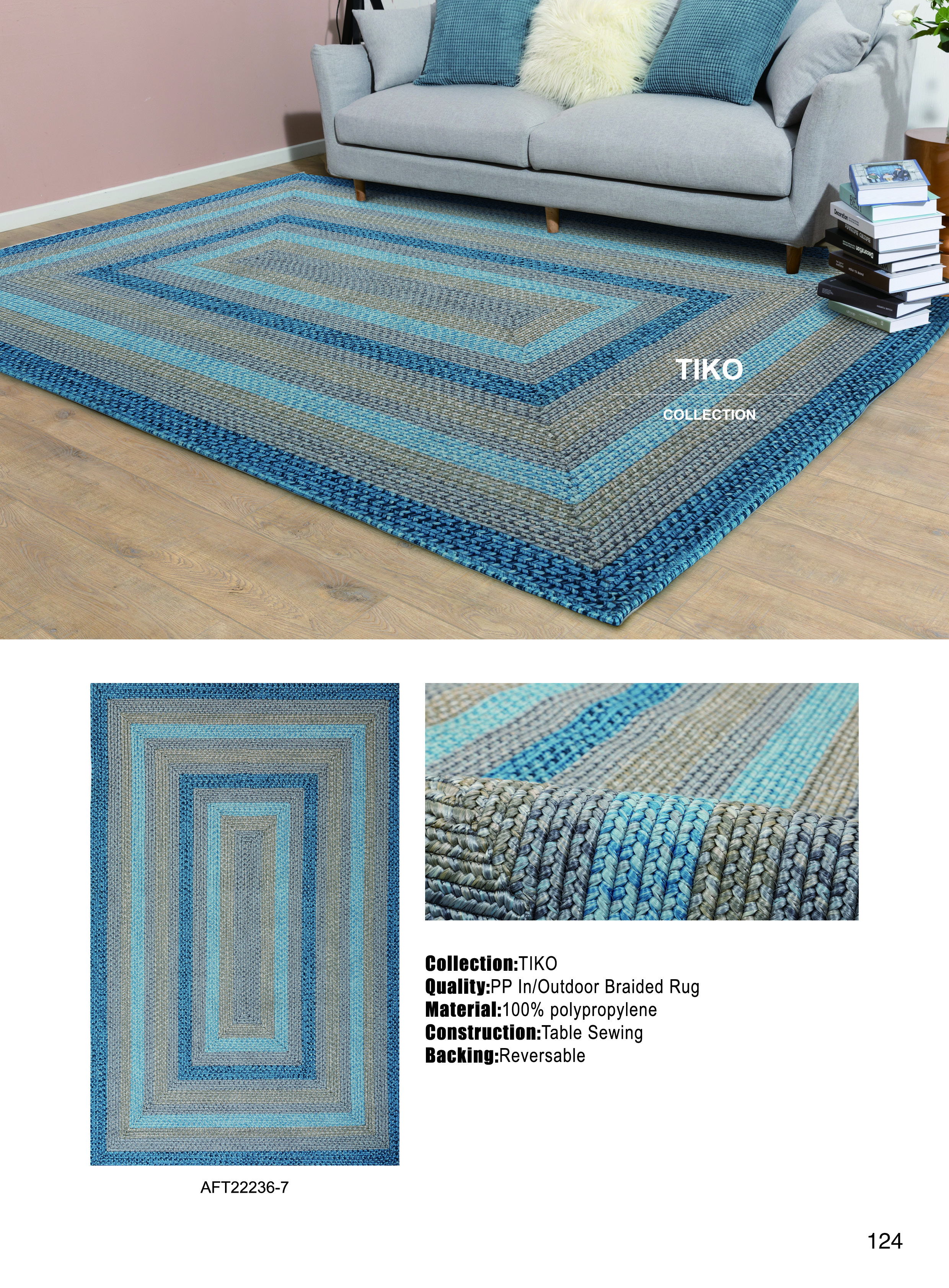 Polypropylene braided rug