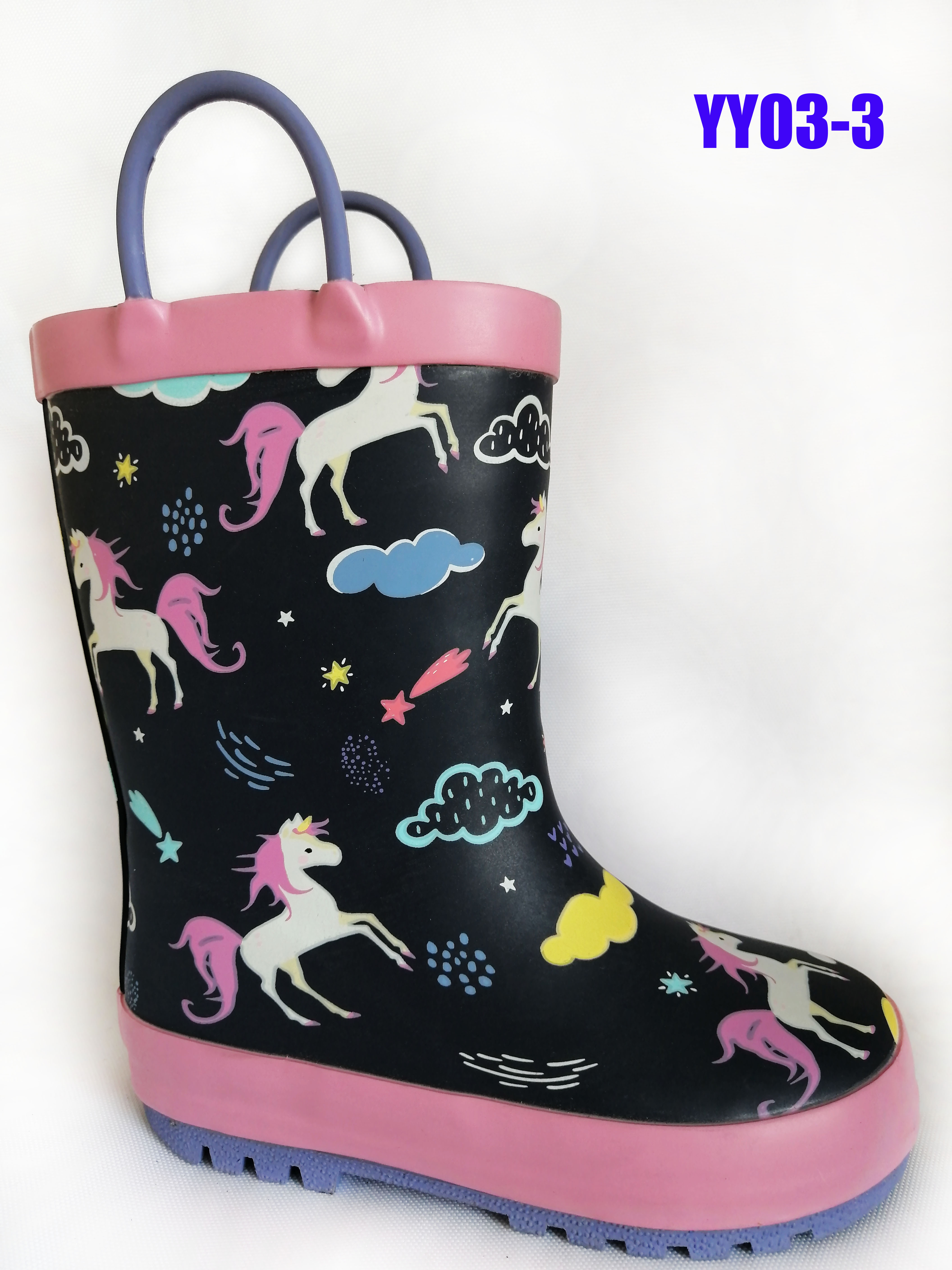 unicorn kids rain boots