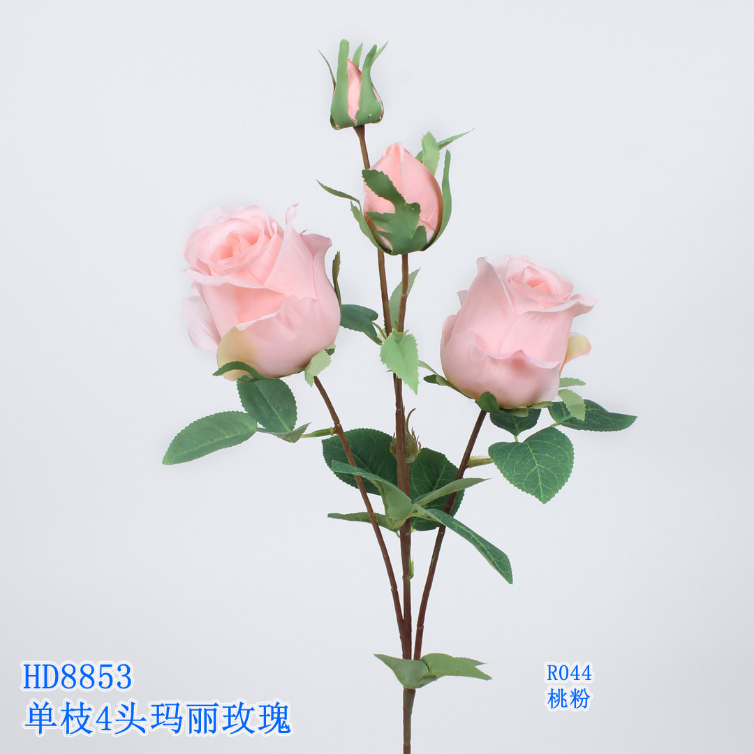 ! 0.70m Artificial Flower Artifical flowers factory home decoration wedding bridal Single Mary Rose X 4