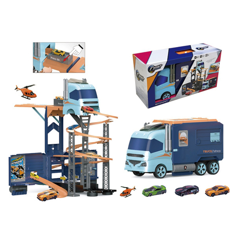 SINOVAN toy factory CE ROSH Standard S8630 Hot New Transform Track Trailer truck with sound