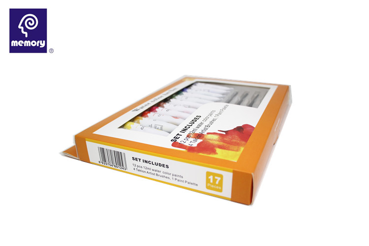 12pcs 12ml water color paint(4 brushes+1 palette