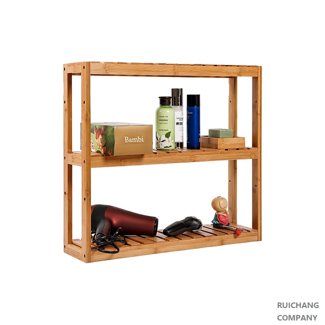 bamboo wall mounted shelves
