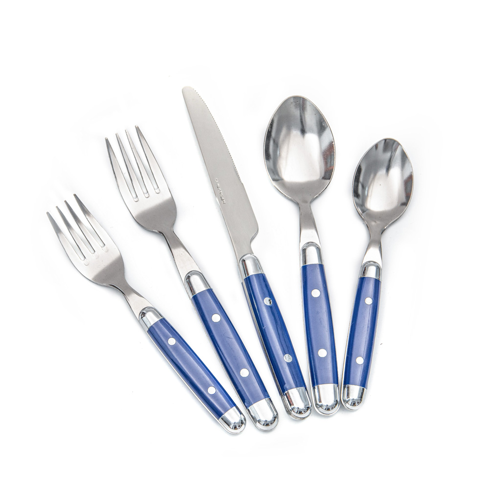 Stainless steel cutlery set flatware set with ABS plastic handle hot sale