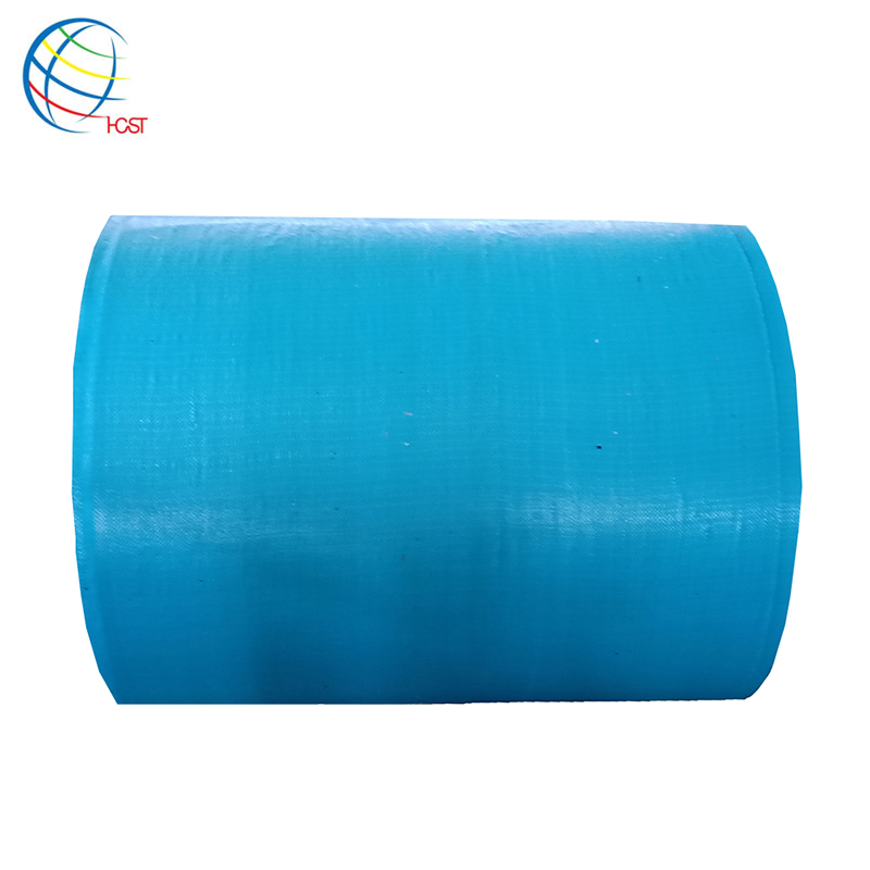 Factory Cheap Price Custom Colorful White PP Raffia Woven Tubular Fabric bag Roll with Logo