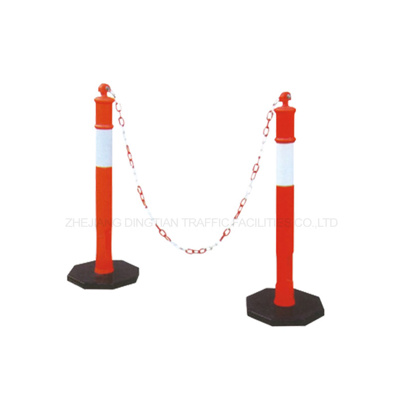 Plastic post with chain